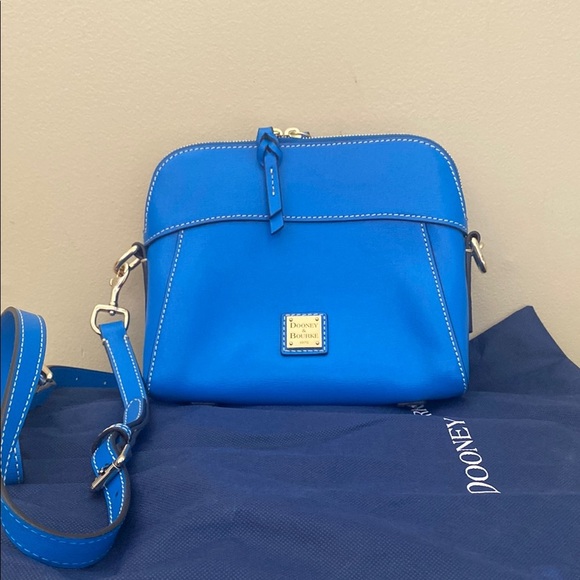 DOONEY & BOURKE CAMERON CROSSBODY COLOR BRIGHT BLUE w/duster bag Preppy colorful